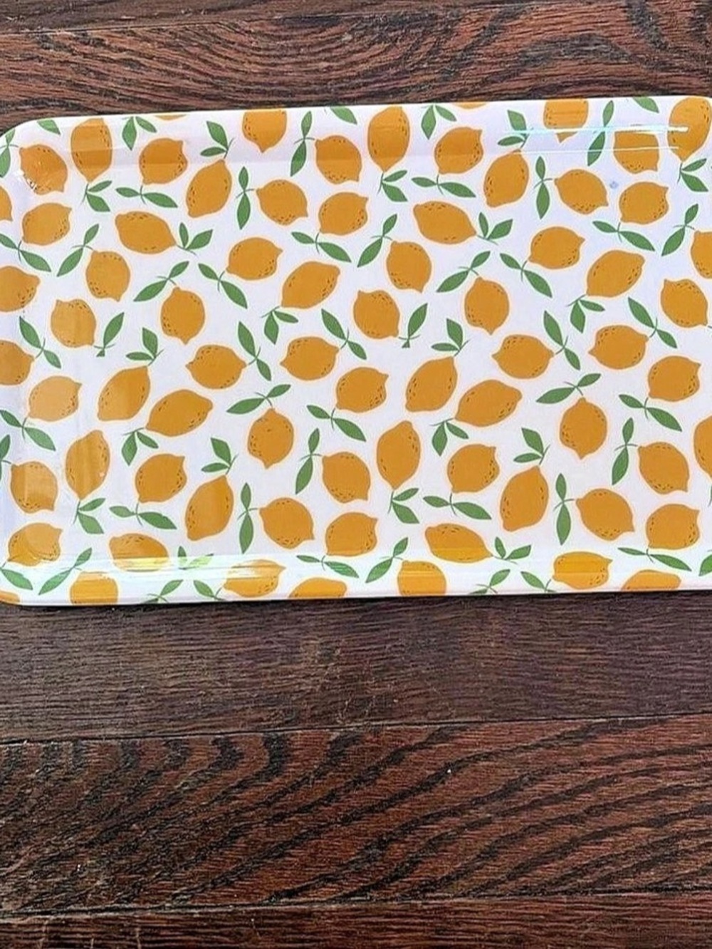 Lemon Print Serving Tray